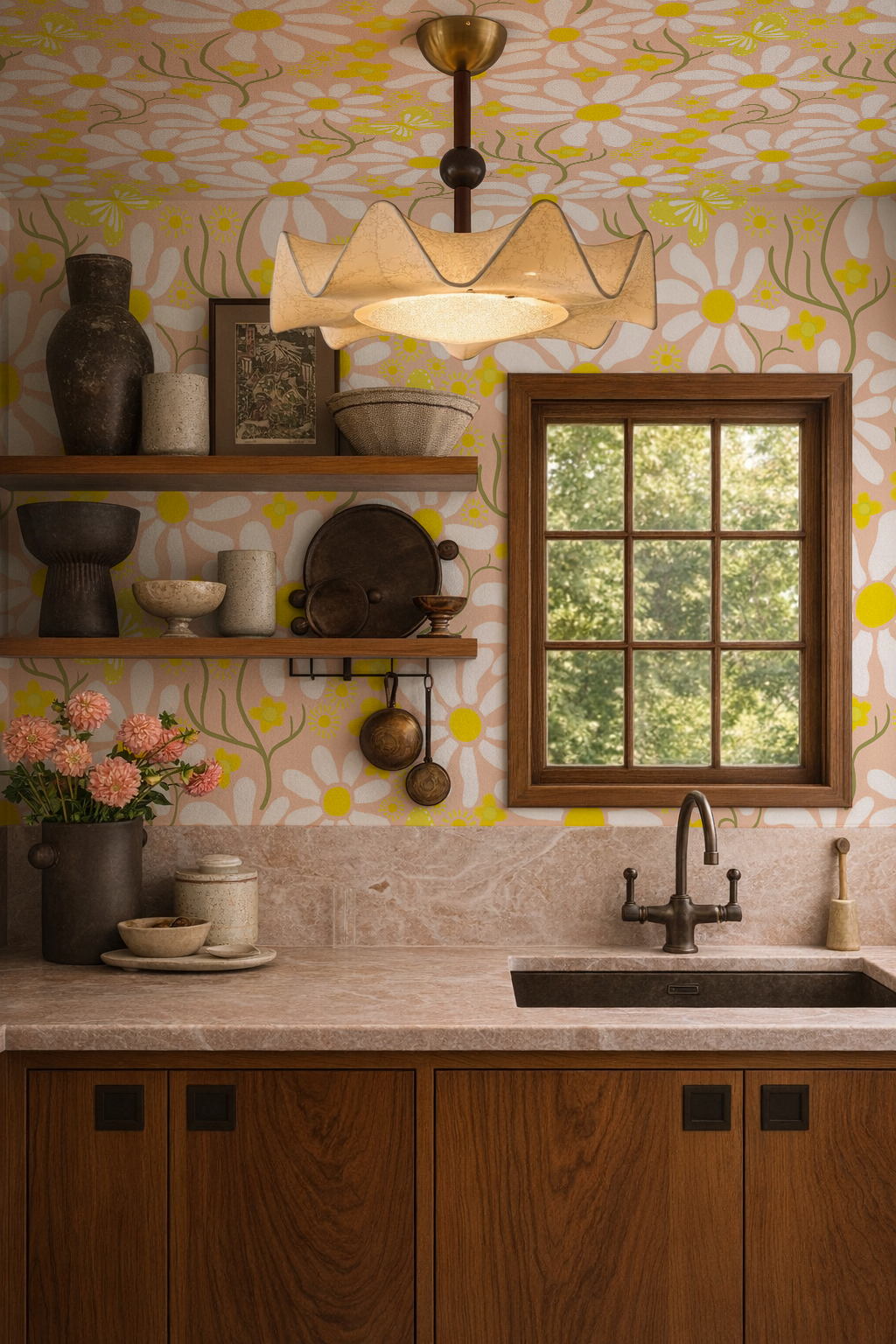 Spring Daze Wallpaper, peach