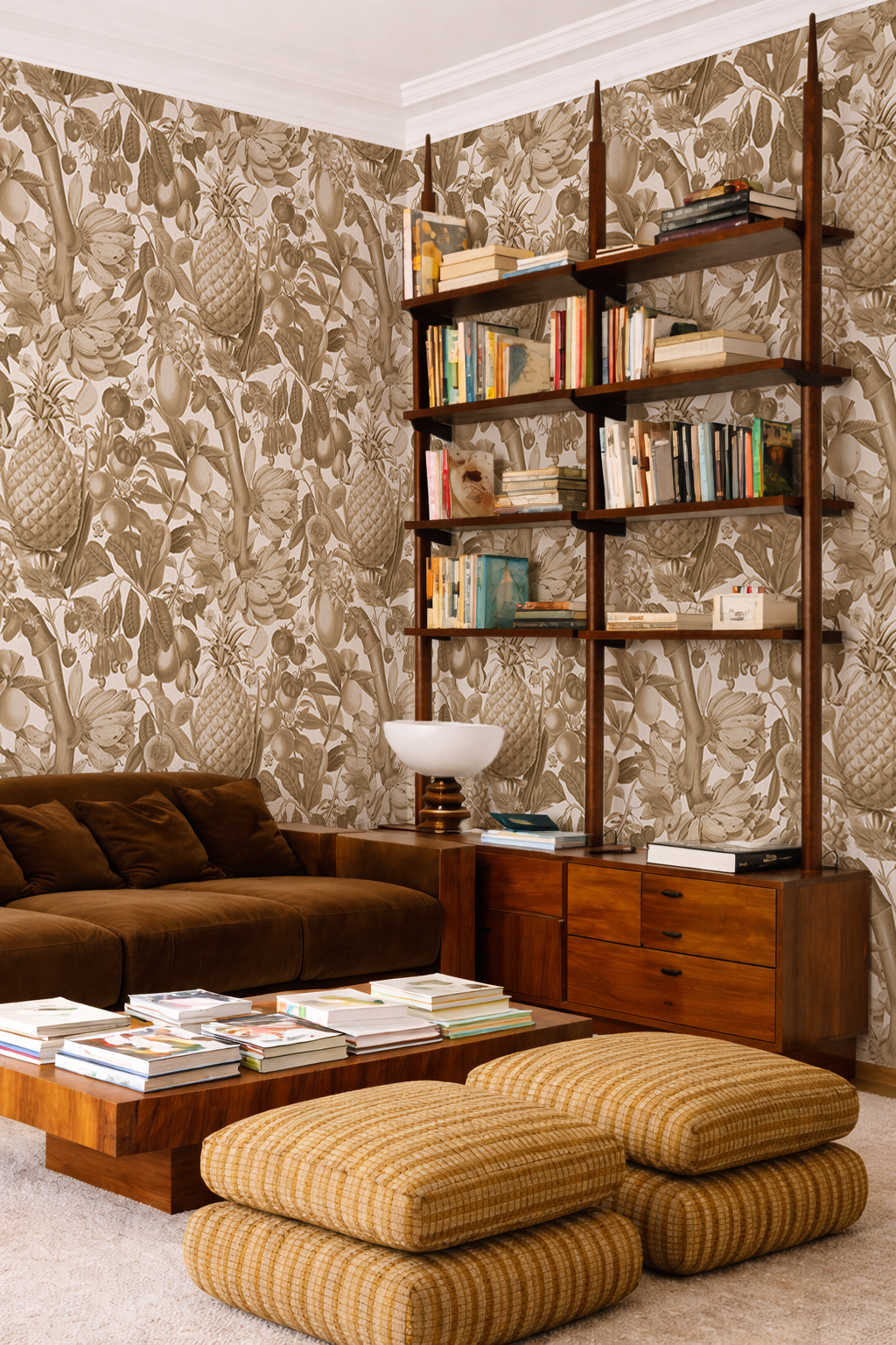 Juicy Fruit Wallpaper, white and neutral