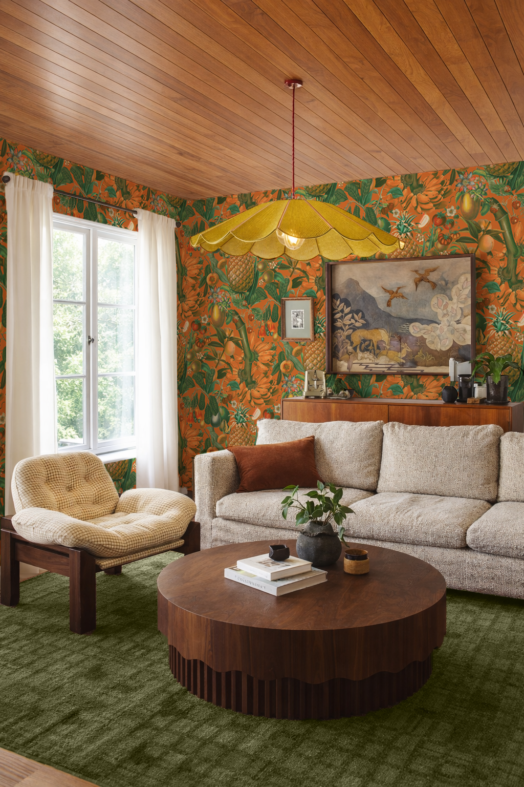 Juicy Fruit Wallpaper, orange and green