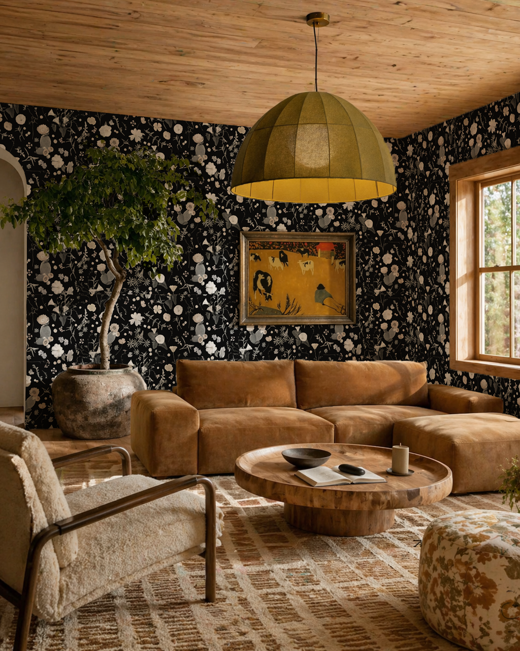 California Native Wallpaper, black and muted color