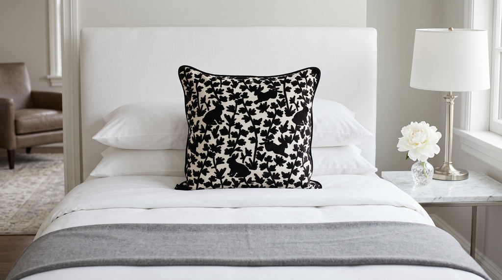 LUV BUNNY EBONY DUO 24" PILLOW