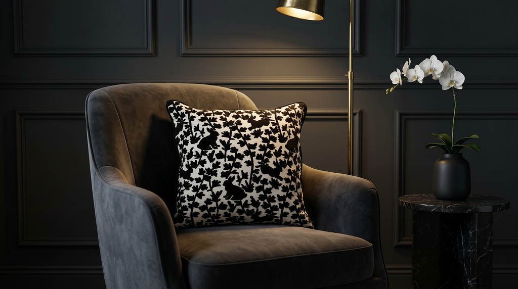 LUV BUNNY EBONY DUO 24" PILLOW