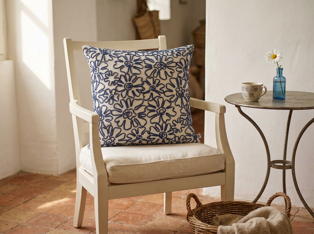 MARGUERITE INDIGO DUO 24" PILLOW
