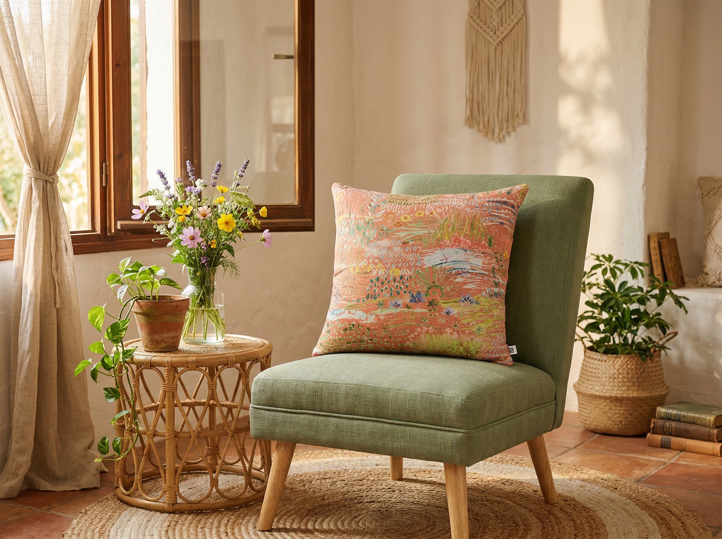 MEADOW PEACH DUO 24" PILLOW