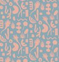 Pool Side Wallpaper, blue and pink