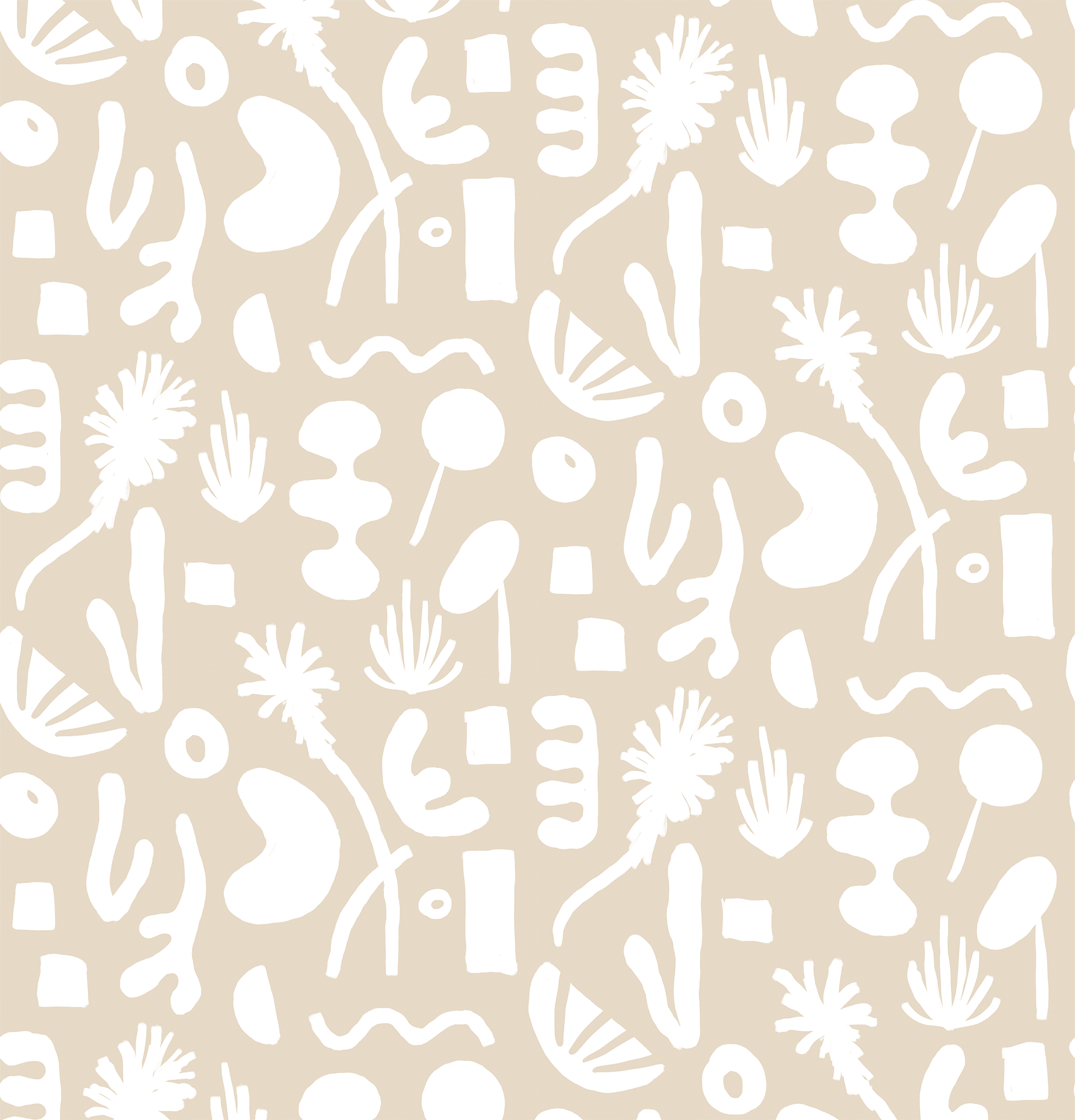 Pool Side Wallpaper, tan and white