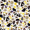 Butterfly Terrazzo Wallpaper, white and multicolor