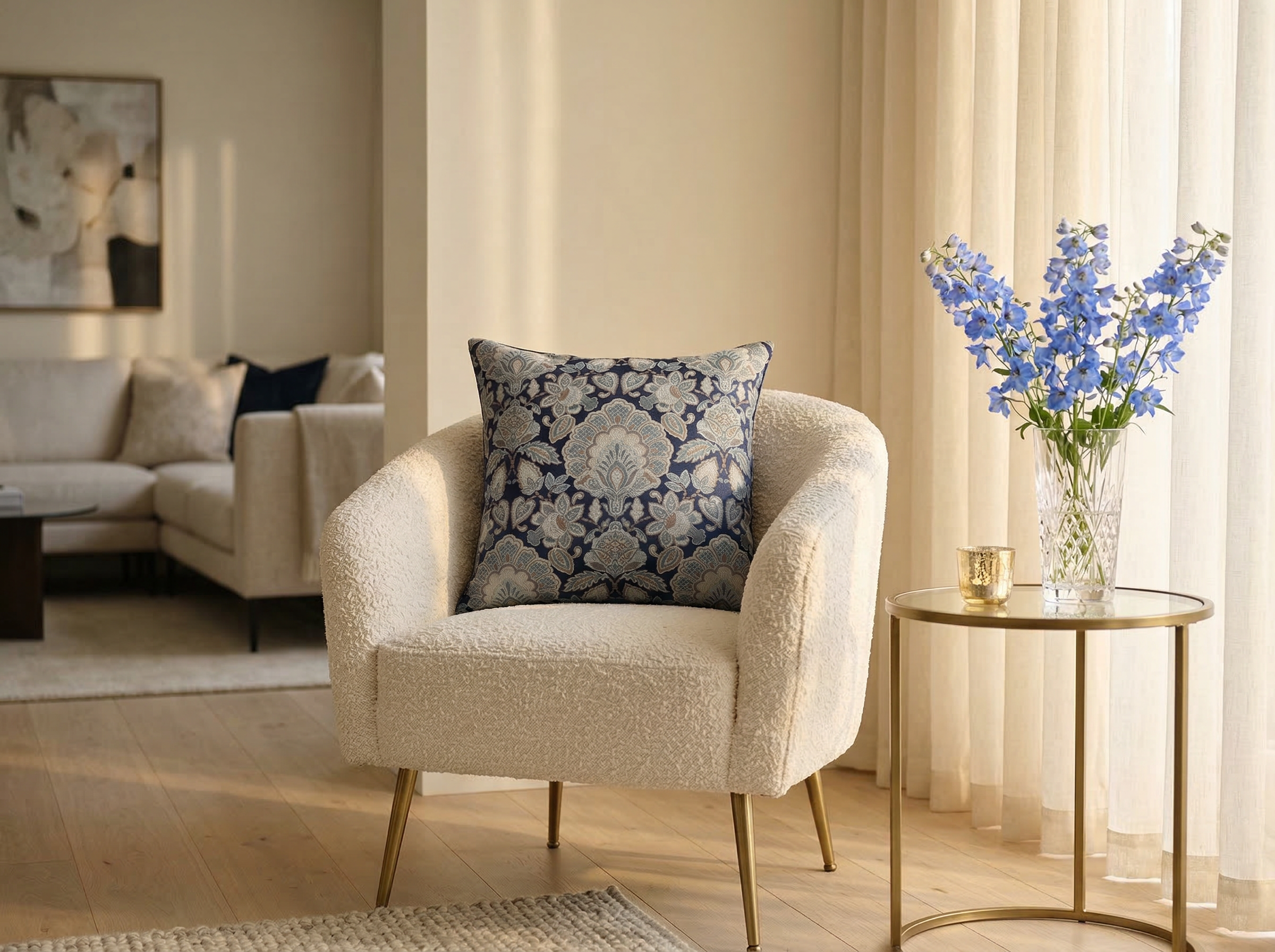 TIANA NAVY DUO 24" PILLOW