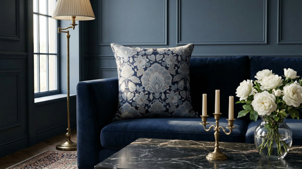TIANA NAVY DUO 24" PILLOW