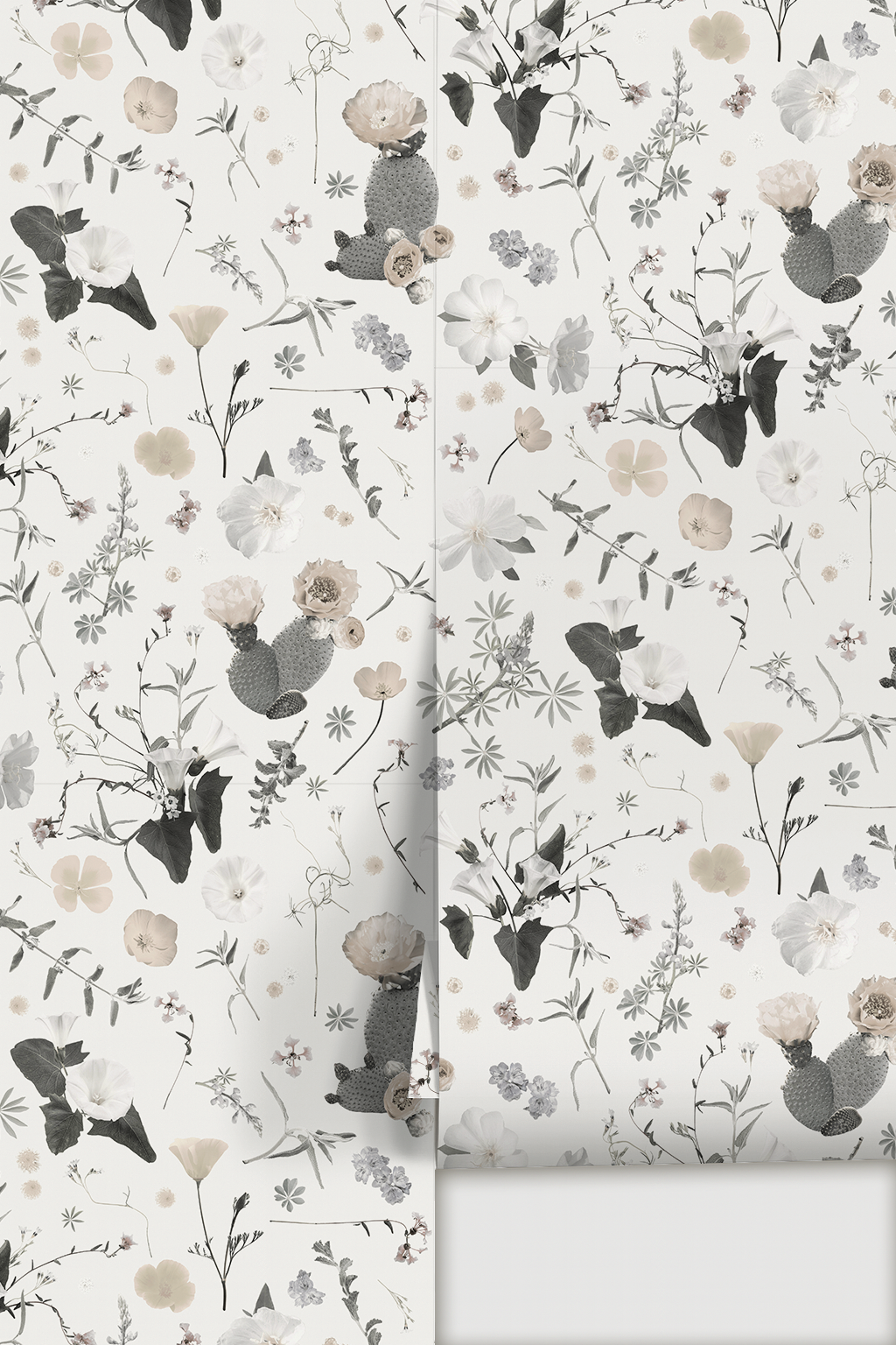 California Native Wallpaper, white and muted color