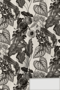 Cali Tropicale Wallpaper, off-white and black