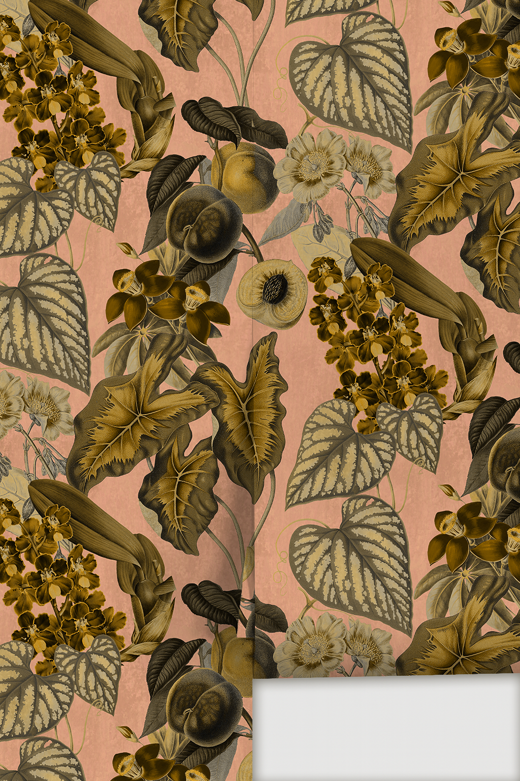Cali Tropicale Wallpaper, peach and yellow