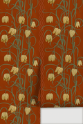 Campanas Wallpaper, rust and yellow