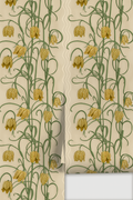 Campanas Wallpaper, tan and ocher