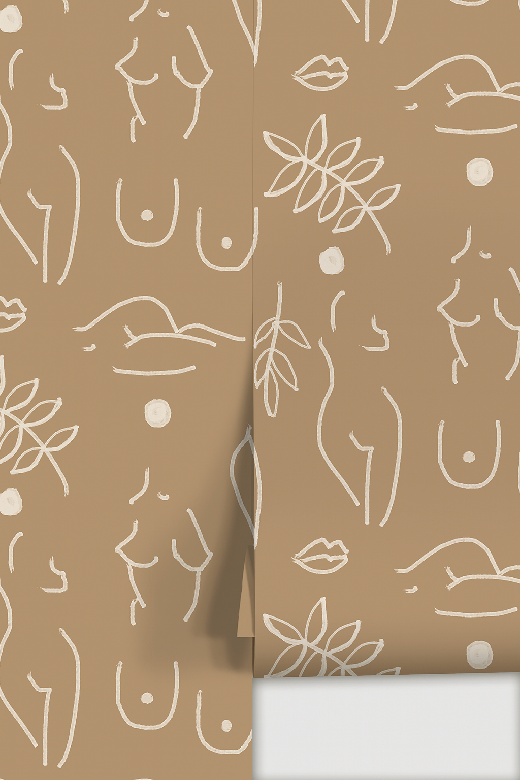 Neutral Nudes Wallpaper, coco and white