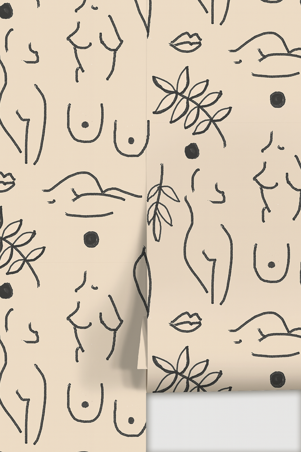 Neutral Nudes Wallpaper, nude and black
