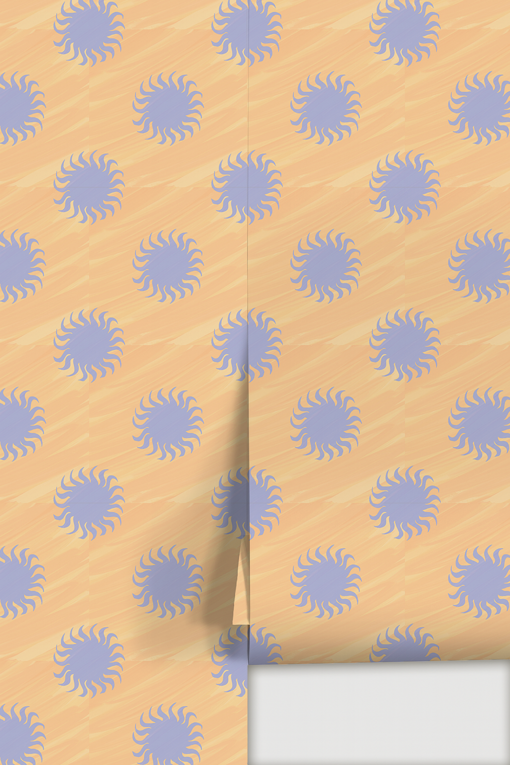 Sol Wallpaper, peach and lavender