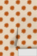 Sol Wallpaper, tan and rust