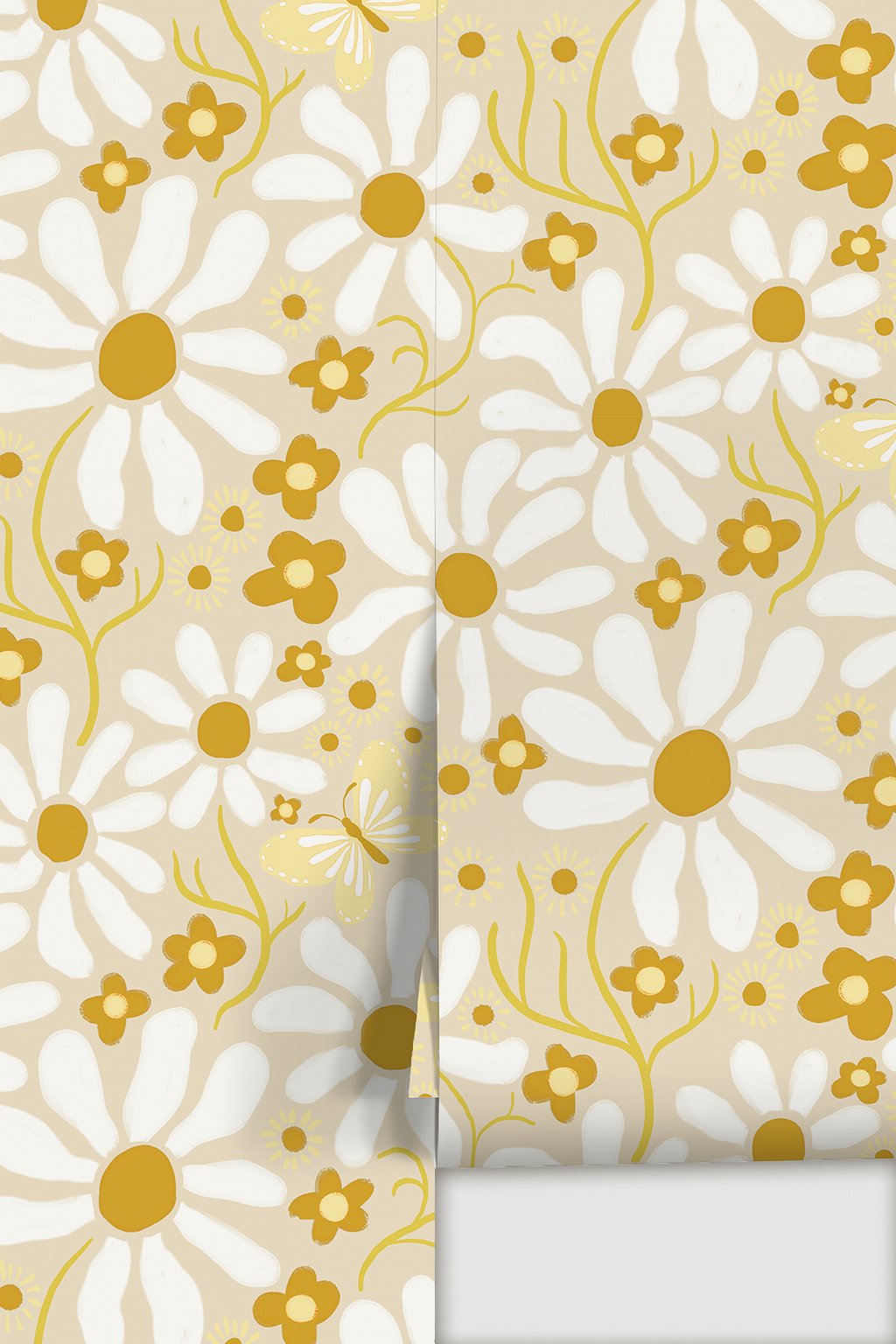Spring Daze Wallpaper, tan