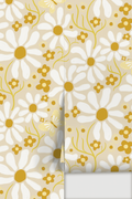Spring Daze Wallpaper, tan