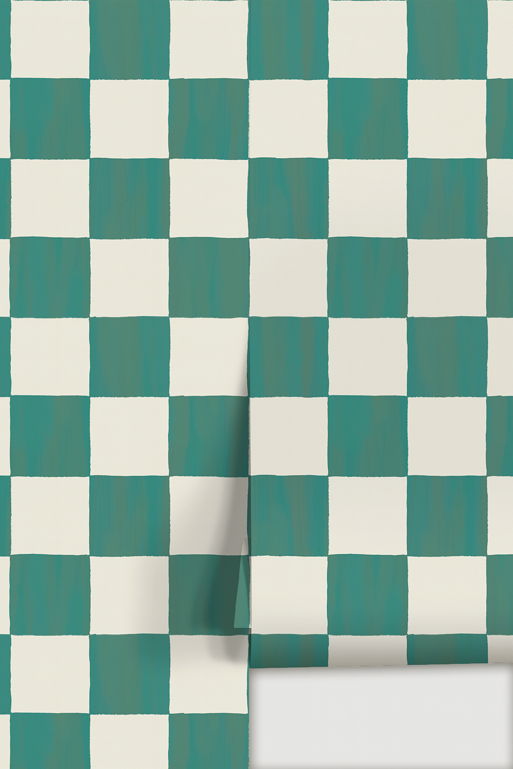 Checkers Wallpaper, teal