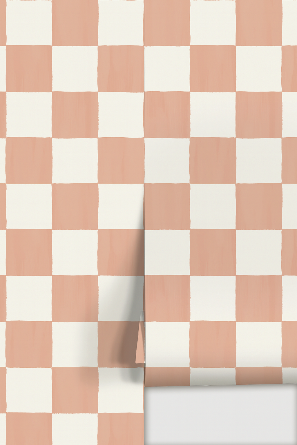 Checkers Wallpaper, terra cotta