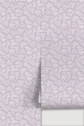 Simple Stripes Wallpaper, lavender and white