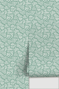 Simple Stripes Wallpaper, mint and white