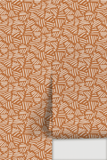 Simple Stripes Wallpaper, burnt orange and white