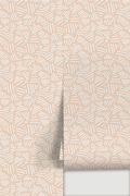 Simple Stripes Wallpaper, peach and white