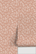 Simple Stripes Wallpaper, terra cotta and white