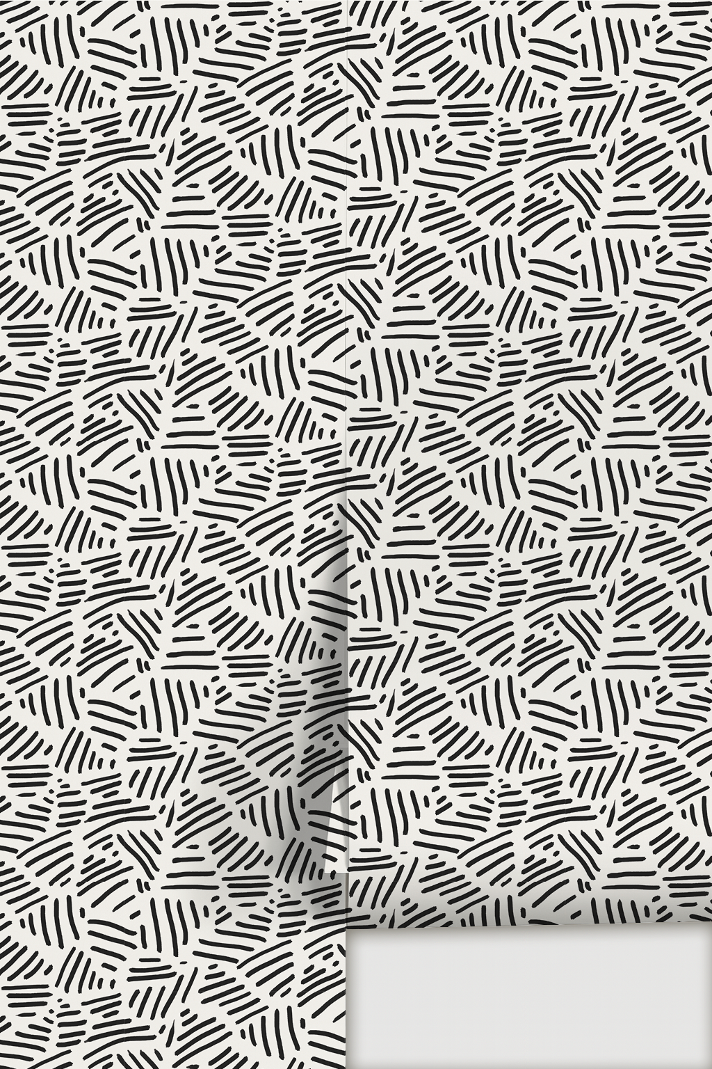 Simple Stripes Wallpaper, white and black