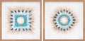 Yenice Natural Wood Geometric Wall Art Set Of Two - Clearance