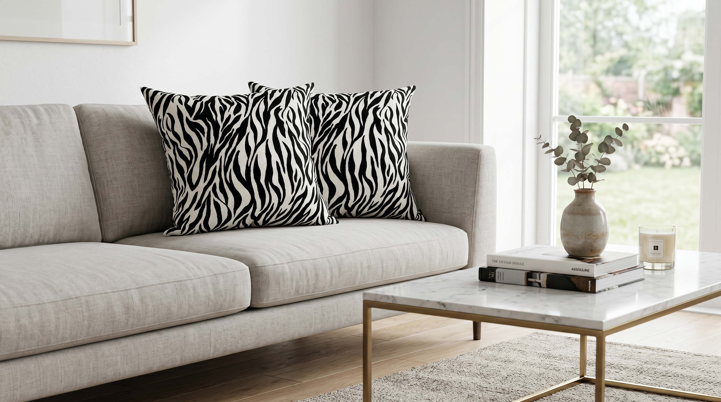 Yisu Zebra Duo 24" Pillow